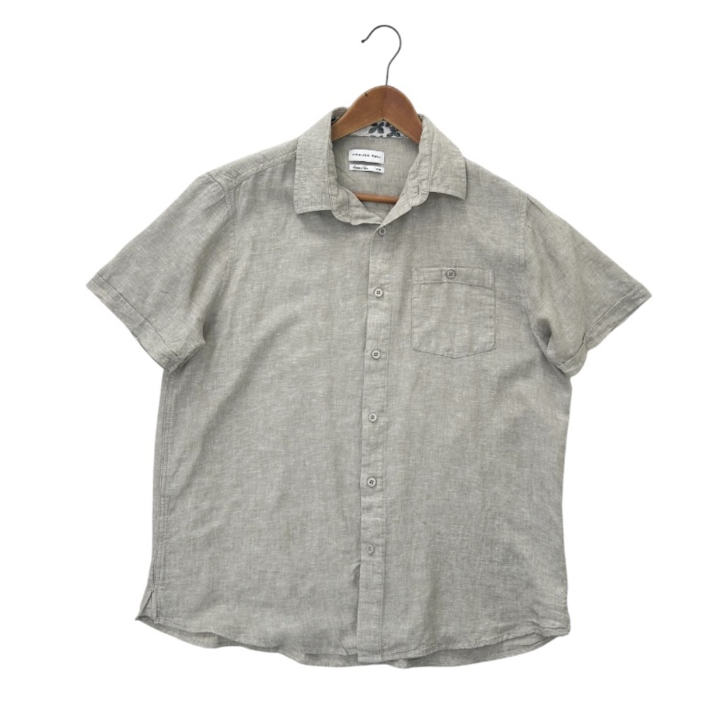 Project Raw Linen Short Sleeve Button Down Shirt